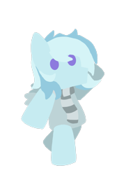 Size: 1333x1749 | Tagged: dead source, safe, artist:switcharoo, derpibooru exclusive, oc, oc only, pegasus, pony, bipedal, clothes, scarf, simple background, smol pony, transparent background, waving