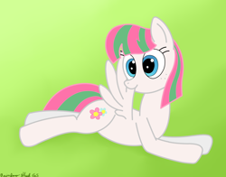 Size: 3492x2732 | Tagged: safe, artist:rainbowšpekgs, blossomforth, pegasus, pony, g4, adoraforth, cute, female, freckles, grooming, high res, lying, lying down, preening, prone, simple background, solo, wings