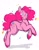 Size: 849x1102 | Tagged: safe, artist:dethdaze, pinkie pie, earth pony, pony, g4, confetti, female, looking at you, mare, short mane, smiling, solo, sparkles, unshorn fetlocks
