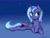 Size: 2212x1702 | Tagged: safe, artist:heretichesh, princess luna, alicorn, pony, g4, crossed hooves, female, lying down, mare, night, prone, s1 luna, smiling, solo, stars