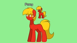 Size: 1280x720 | Tagged: safe, artist:softpound, oc, oc only, oc:default pony, oc:fez, earth pony, pony, pony town, looking at you, pixel art, simple background, solo, standing