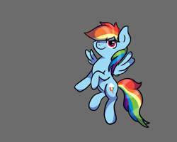 Size: 2500x2000 | Tagged: safe, artist:magiak416, rainbow dash, pegasus, pony, g4, female, gray background, high res, mare, simple background, solo