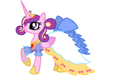 Size: 5100x3293 | Tagged: safe, artist:twistare, princess cadance, alicorn, pony, g4, clothes, dress, female, mare, profile, raised hoof, simple background, solo, white background