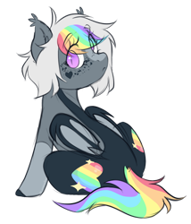 Size: 1024x1198 | Tagged: safe, artist:lynesssan, oc, oc only, bat pony, pony, female, mare, simple background, solo, transparent background