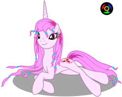 Size: 2824x2235 | Tagged: safe, artist:kyoshyu, oc, oc only, oc:coeur d'étoile, pony, unicorn, female, high res, lying down, mare, prone, simple background, solo, transparent background, vector
