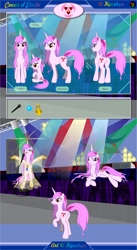 Size: 6754x12303 | Tagged: safe, artist:kyoshyu, oc, oc:coeur d'étoile, pony, unicorn, absurd resolution, butt, clothes, dress, female, filly, mare, plot, reference sheet, see-through, solo