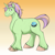 Size: 1000x1000 | Tagged: safe, artist:foxenawolf, oc, oc only, oc:violet woods, pony, unicorn, fanfic:foreign affairs, fanfic art, green fur, male, purple hair, rule 63, solo, stallion, unshorn fetlocks