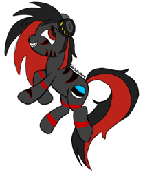 Size: 1000x1200 | Tagged: source needed, safe, artist:bloodysticktape, oc, oc only, earth pony, pony, earth pony oc, headphones, solo