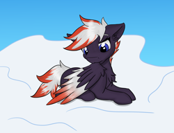Size: 2873x2205 | Tagged: safe, artist:askavrobishop, oc, oc only, oc:bishop, pegasus, pony, april fools, april fools 2021, chest fluff, cloud, day, ear fluff, eyelashes, feathered wings, female, grooming, high res, mare, multicolored hair, multicolored mane, multicolored tail, pegasus oc, pony oc, preening, sky, solo, wings