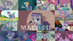 Size: 1971x1109 | Tagged: safe, edit, edited screencap, editor:quoterific, screencap, gummy, marble pie, maud pie, mudbriar, orion, pinkie pie, serena, shooting star (character), spike, dragon, earth pony, pony, a trivial pursuit, g4, hearthbreakers, make new friends but keep discord, maud pie (episode), my little pony best gift ever, rock solid friendship, sparkle's seven, student counsel, the cutie re-mark, the gift of the maud pie, the maud couple, uncommon bond, yakity-sax, alternate timeline, collage, crystal war timeline, female, male, mare, maud pie's tie, necktie, rocktorate, stallion
