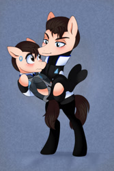 Size: 900x1345 | Tagged: safe, artist:montyth, android, pony, robot, robot pony, detroit: become human, rk1700, rk800, rk900