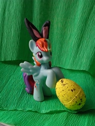 Size: 3120x4160 | Tagged: safe, artist:assertiveshypony, rainbow dash, pegasus, pony, g4, bunny ears, easter, easter egg, egg, female, holiday, photo