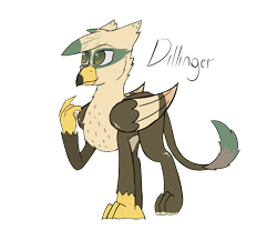 Size: 2400x2000 | Tagged: safe, artist:somber, oc, oc only, oc:dillinger, griffon, colored, flat colors, griffon oc, high res, male, simple background, sketch, solo, transparent background