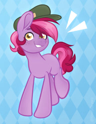 Size: 1654x2147 | Tagged: safe, artist:ninnydraws, oc, oc only, oc:jelly, earth pony, pony, freckles, hat, looking at you, solo