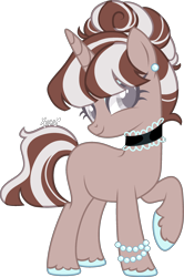 Size: 1630x2460 | Tagged: safe, artist:kurosawakuro, oc, oc only, pony, unicorn, base used, choker, female, mare, simple background, solo, transparent background