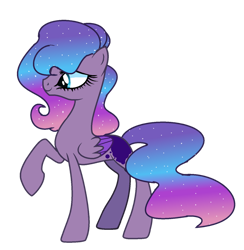 Size: 1280x1314 | Tagged: safe, artist:princess-kitsune-tsu, oc, oc only, pegasus, pony, base used, female, magical lesbian spawn, mare, offspring, parent:fluttershy, parent:princess luna, parents:lunashy, raised hoof, simple background, solo, transparent background