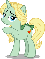 Size: 6084x8000 | Tagged: safe, artist:fruft, dear darling, pony, unicorn, g4, absurd resolution, background pony, bow, female, hair bow, lidded eyes, mare, raised hoof, simple background, solo, tail, tail bow, transparent background, vector