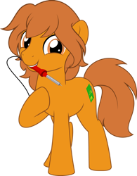 Size: 800x1027 | Tagged: safe, artist:jhayarr23, oc, oc only, oc:zip circuit, earth pony, pony, 2022 community collab, derpibooru community collaboration, male, mouth hold, simple background, soldering iron, solo, stallion, transparent background