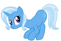 Size: 1611x1080 | Tagged: safe, artist:gmaplay, trixie, pony, unicorn, g4, ass up, butt, plot, simple background, solo, the great and powerful plot, transparent background