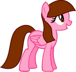 Size: 517x491 | Tagged: safe, artist:pegasski, oc, oc only, pony, g4, base used, eyelashes, female, looking up, mare, open mouth, simple background, smiling, solo, transparent background, wings