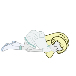 Size: 2952x2952 | Tagged: safe, alternate character, alternate version, artist:gmaplay, oc, oc only, oc:lillie belle, equestria girls, g4, ass, butt, high res, simple background, sleeping, solo, transparent background
