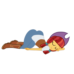 Size: 2952x2952 | Tagged: safe, alternate character, alternate version, artist:gmaplay, jade spade, equestria girls, g4, ass, ass up, butt, face down ass up, high res, simple background, sleeping, solo, transparent background