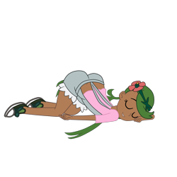 Size: 2952x2952 | Tagged: safe, alternate character, alternate version, artist:gmaplay, oc, oc only, oc:mallow leaft, equestria girls, g4, ass, ass up, butt, face down ass up, high res, mallow leaft, simple background, solo, transparent background