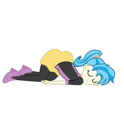 Size: 2952x2952 | Tagged: safe, alternate character, alternate version, artist:gmaplay, allie way, equestria girls, g4, ass, ass up, butt, equestria girls-ified, face down ass up, female, high res, simple background, sleeping, solo, transparent background