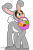 Size: 1280x1966 | Tagged: safe, artist:small-brooke1998, oc, oc only, oc:small brooke, pony, unicorn, animal costume, basket, bunny costume, clothes, costume, easter egg, mouth hold, simple background, solo, transparent background