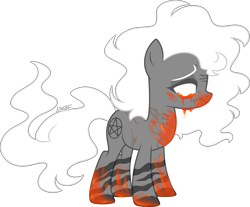 Size: 2842x2355 | Tagged: safe, artist:kurosawakuro, oc, oc only, earth pony, pony, base used, female, glowing eyes, high res, mare, simple background, solo, transparent background