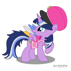 Size: 1607x1615 | Tagged: safe, artist:small-brooke1998, oc, oc only, oc:paddy sparkle, alicorn, pony, alicorn oc, grooming, horn, preening, simple background, solo, transparent background, wings