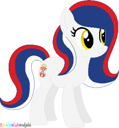 Size: 348x373 | Tagged: safe, artist:rainbowlishandjela, oc, oc only, pony, nation ponies, ponified, serbia, simple background, solo, transparent background