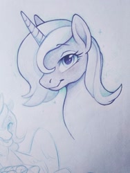 Size: 1620x2160 | Tagged: safe, artist:apple_nettle, pony, unicorn, solo, traditional art