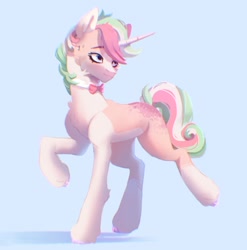 Size: 902x913 | Tagged: safe, artist:drdepper, oc, oc only, pony, unicorn, bowtie, smiling, solo