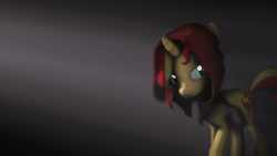 Size: 1920x1080 | Tagged: safe, artist:litterpaws, derpibooru exclusive, sunset shimmer, pony, unicorn, g4, 3d, hood, messenger bag, source filmmaker, suspicious