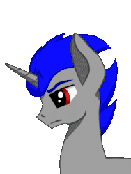 Size: 750x1000 | Tagged: safe, artist:zeka10000, oc, oc only, oc:enigan, pony, unicorn, animated, bust, gif, looking at you, looking forward, male, portrait, simple background, smiling, solo, stallion, transparent background, vector