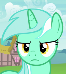 Size: 960x1080 | Tagged: safe, screencap, lyra heartstrings, pony, unicorn, g4, triple threat, cropped, female, lyra is not amused, mare, solo, unamused