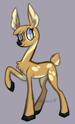 Size: 526x870 | Tagged: safe, artist:wicpers, oc, oc only, deer, raised hoof, raised leg, solo