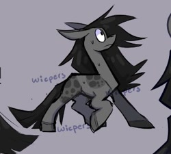Size: 345x311 | Tagged: safe, artist:wicpers, oc, oc only, earth pony, pony, scared, solo