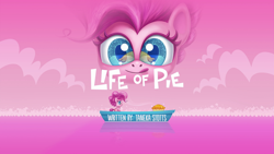 Size: 1920x1080 | Tagged: safe, screencap, pinkie pie, g4, g4.5, life of pie, my little pony: pony life, life of pi, movie reference, reference, title card