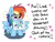 Size: 1500x1125 | Tagged: safe, artist:pink-pone, rainbow dash, pegasus, pony, g4, blushing, cute, dashabetes, dialogue, female, filly, filly rainbow dash, implied windy whistles, mouth hold, offscreen character, simple background, solo, white background, wonderbolts, younger