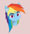 Size: 680x770 | Tagged: safe, artist:veyronraze, rainbow dash, pony, g4, simple background, solo