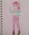 Size: 1003x1199 | Tagged: safe, artist:mmy_little_drawings, oc, oc only, equestria girls, g4, beanie, clothes, eyelashes, female, grin, hat, obtrusive watermark, pants, peace sign, scarf, shoes, smiling, solo, traditional art, watermark