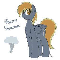 Size: 1600x1600 | Tagged: safe, artist:ponynamedmixtape, oc, oc only, oc:vortex signature, pegasus, pony, female, mare, simple background, solo, transparent background