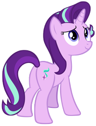 Size: 6250x8211 | Tagged: safe, artist:andoanimalia, starlight glimmer, g4, to change a changeling, butt, cute, glimmer glutes, glimmerbetes, looking up, plot, simple background, smiling, solo, transparent background, vector