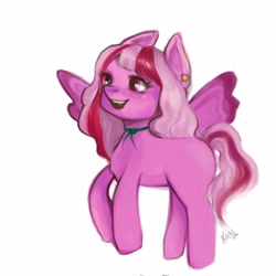 Size: 4096x4096 | Tagged: safe, artist:kaybalnsheep, oc, oc only, oc:lavender sound, pegasus, pony, blank flank, ear piercing, female, female oc, flying, open mouth, photo, piercing, solo, wings