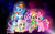 Size: 1920x1200 | Tagged: safe, artist:sunshine melody, applejack, fluttershy, minuette, pinkie pie, rainbow dash, rarity, roseluck, spike, starlight glimmer, twilight sparkle, g4, rainbow power, wallpaper