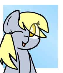 Size: 600x700 | Tagged: safe, artist:two2sleepy, derpy hooves, pony, g4, one eye closed, smiling, solo, wink
