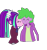 Size: 1577x1693 | Tagged: safe, artist:spike17, aria blaze, spike, equestria girls, g4, cheek kiss, clothes, crystal prep academy uniform, duo, female, kissing, male, school uniform, ship:ariaspike, simple background, smiling, straight, transparent background