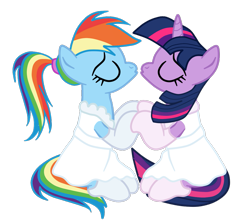 Size: 1079x964 | Tagged: safe, artist:3d4d, artist:gmaplay, rainbow dash, twilight sparkle, g4, female, lesbian, marriage, ship:twidash, shipping, simple background, transparent background, vector, wedding